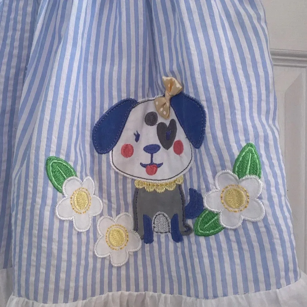 Nannette Puppy Appliqué Dress